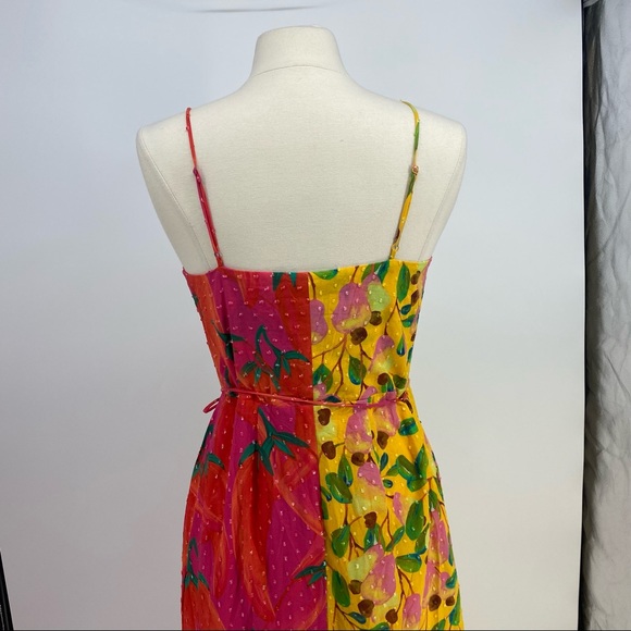 Farm Rio Garden Mix Maxi Wrap Floral Dress NWT - Picture 9 of 17